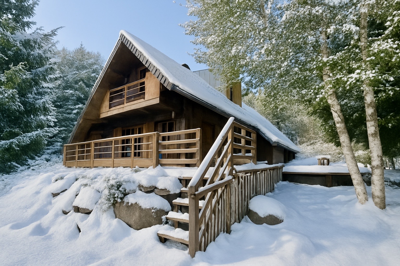 Le Refuge des Forêts en hiver
